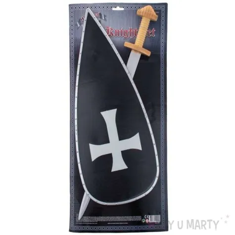 zestaw czarny rycerz tarcza i miecz funnyfashion