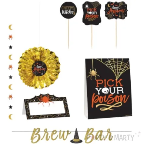 zestaw dekoracji halloweenowe ozdoby mix amscan 23 elementy