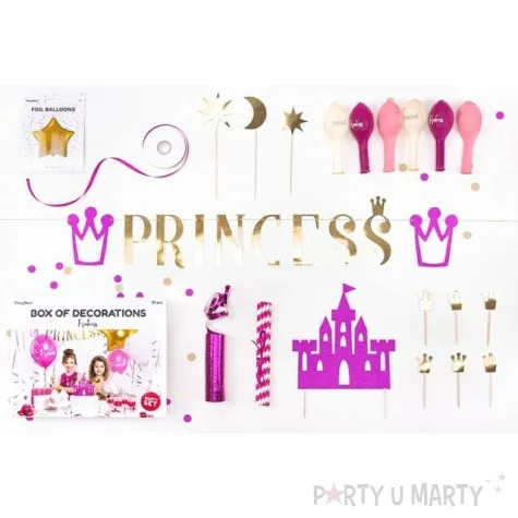 zestaw dekoracji princess party partydeco