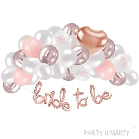 zestaw dekoracji wieczor panienski rozowe zloto arpex 35 elementow