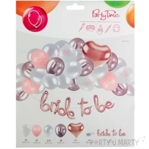 zestaw dekoracji wieczor panienski rozowe zloto arpex 35 elementow