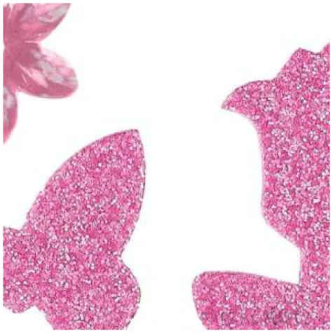 zestaw dekoracyjny naklejki cekiny motyle i kwiaty rozowy titanum