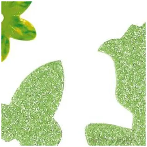 zestaw dekoracyjny naklejki cekiny motyle i kwiaty zielony titanum