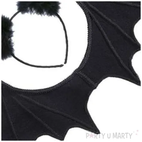 zestaw diablica opaska skrzydla czarny widmann 2 szt