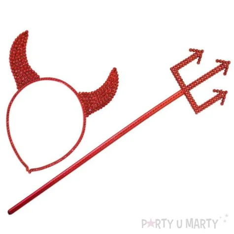 zestaw diablica rogi i trojzab czerwony widmann 2 szt