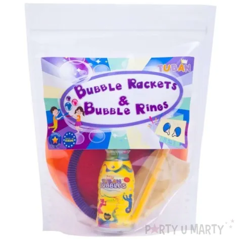 zestaw do baniek mydlanych rakietki i obrecze tuban 250 ml