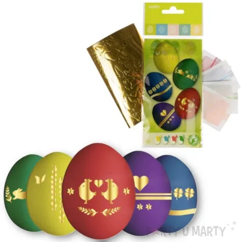 zestaw do zdobienia jajek barwniki naklejki mix arpex 5 szt