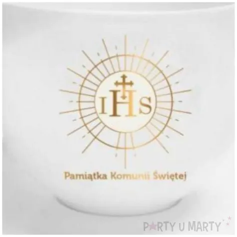 zestaw filizanka komunijna pamiatka komunii swietej hostia biala bgtech 220 ml