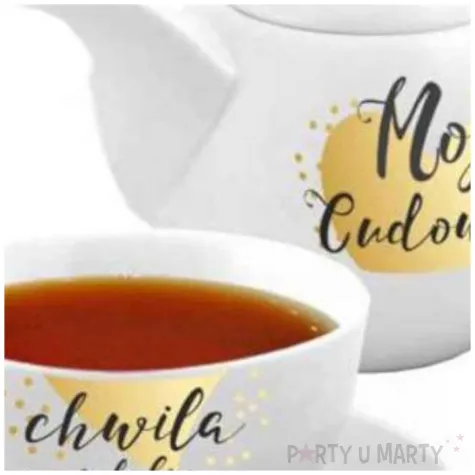 zestaw filizanka z imbrykiem duo moja cudowna chwila relaksu bgtech 2 szt