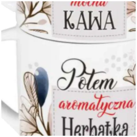 zestaw filizanka z kubkiem najpierw mocna kawa potem aromatyczna herbatka bgtech 2 szt
