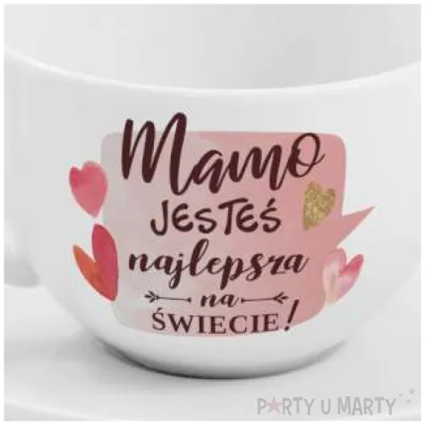 zestaw filizanka ze spodkiem najlepsza mama bgtech 190 ml