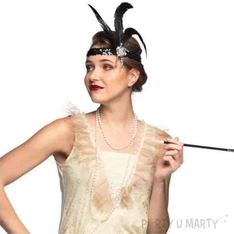 zestaw flapperka opaska naszyjnik cygaretka boland