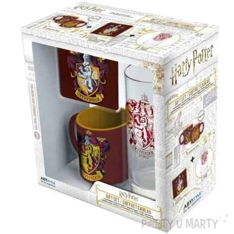 zestaw harry potter gryffindor kubek szklanka wisiorek abysse 3 szt