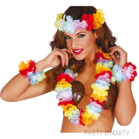 zestaw hawaje naszyjnik opaska i bransoletki guirca