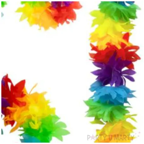 zestaw hawajski naszyjnik opaska bransoletki mix partypal