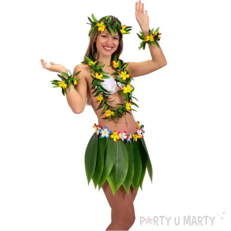 zestaw hawajski spodnica opaska bransoletki naszyjnik carnival toys