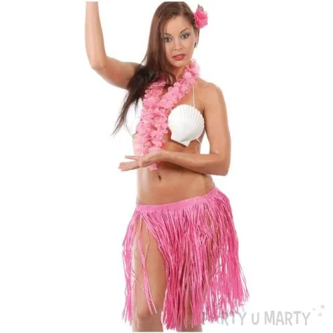 zestaw hawajskie party rozowy guirca