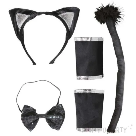 zestaw kotka z bransoletkami czarny widmann