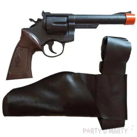 zestaw kowboj rewolwer z kabura czarny tropic