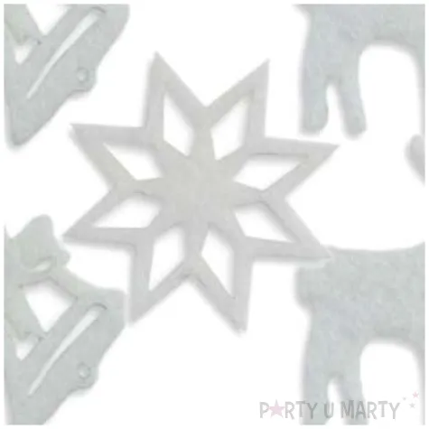 zestaw kreatywny biale swieta z reniferkiem filc titanum 12 szt