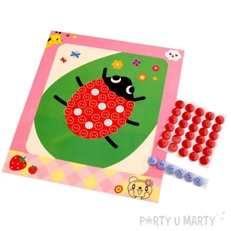 zestaw kreatywny biedronka guziki stoklasa