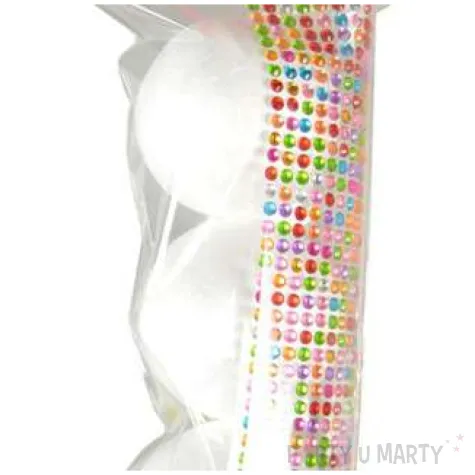 zestaw kreatywny bombki styropianowe i cyrkonie mix arpex 3 szt