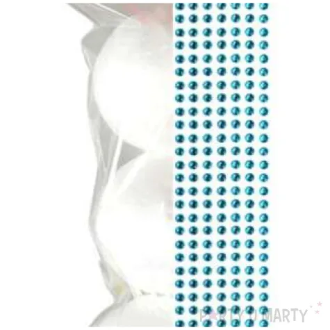 zestaw kreatywny bombki styropianowe i cyrkonie turkusowy arpex 3 szt