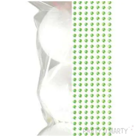 zestaw kreatywny bombki styropianowe i cyrkonie zielony j arpex 3 szt y