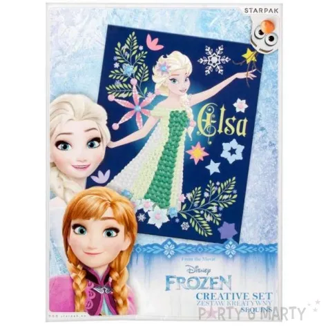 zestaw kreatywny frozen kraina lodu cekiny mix starpak