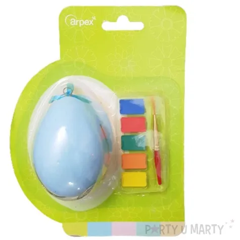 zestaw kreatywny jajko z farbkami niebieskie arpex