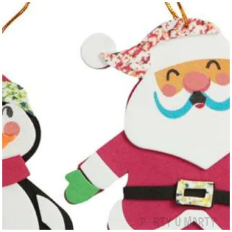 zestaw kreatywny mikolaje i pingwinki pianka titanum 6 szt