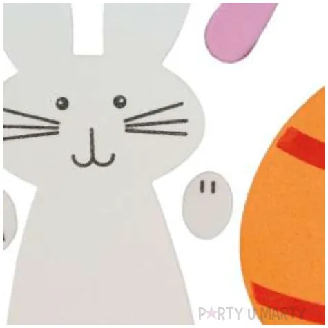 zestaw kreatywny zajaczki z koszykiem i pisankami pianka titanum