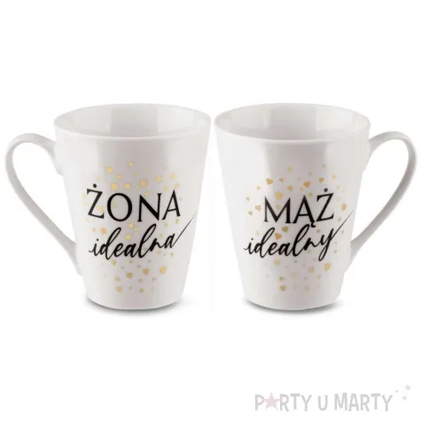 zestaw kubkow zona idealna maz idealny bialo zloty bgtech 300 ml