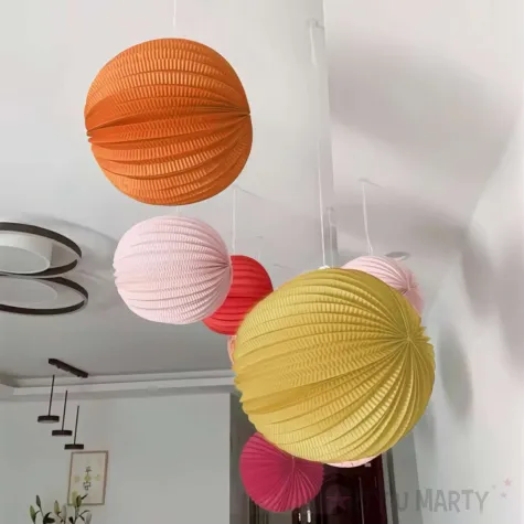 zestaw lampionow papierowych harmonijka mix partydeco 19 31 cm 3 szt