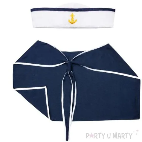 zestaw marynarz kolnierz czapka kraszek