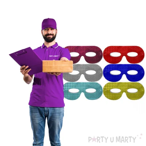 zestaw maski sylwestrowe holo mix godan 6 szt