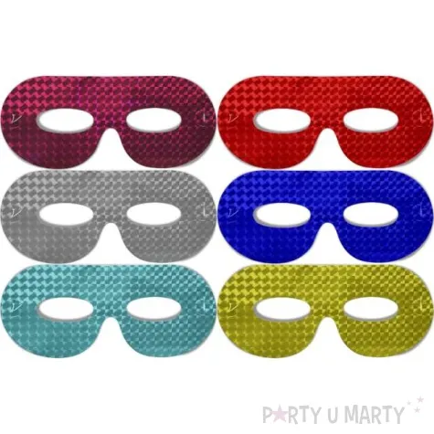 zestaw maski sylwestrowe holo mix godan 6 szt