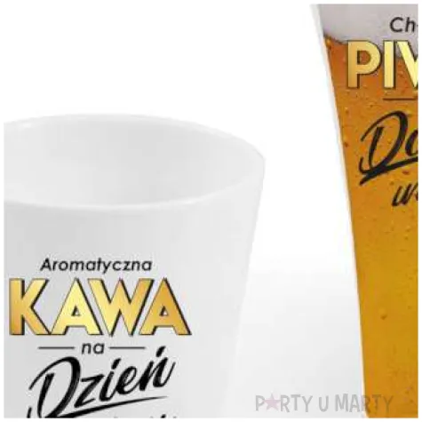 zestaw naczyn kubek i mala szklanka do piwa bgtech