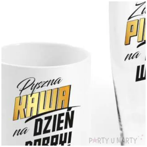 zestaw naczyn kubek i szklanka do piwa bgtech