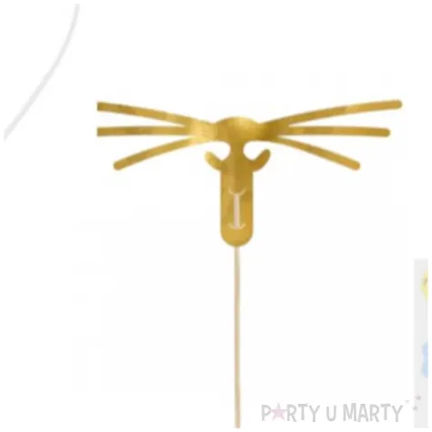 zestaw opaska wasy i naklejki kotek partydeco 15 szt