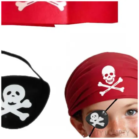zestaw pirat chusta opaska kolczyk partytino 3 szt