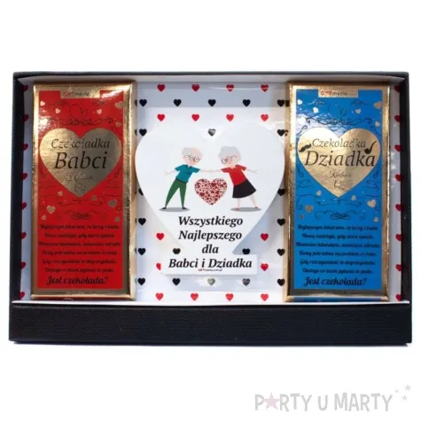 zestaw prezentowy 2 czekolady serduszko giftmania