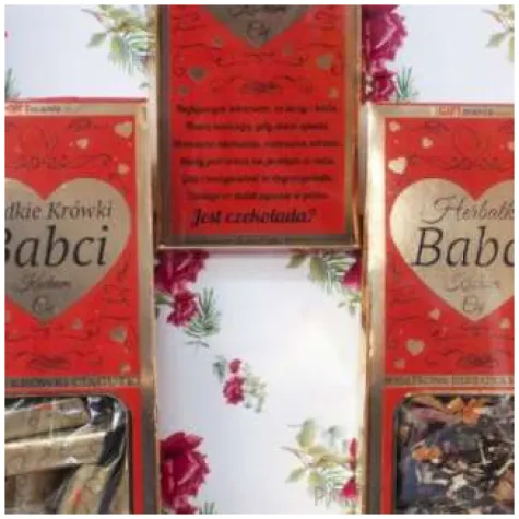 zestaw prezentowy czekolada herbatka krowki dla babci giftmania