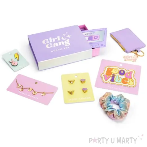 zestaw prezentowy girl gang goodie box bizuteria saszetka przypinki gumka do wlosow partdeco