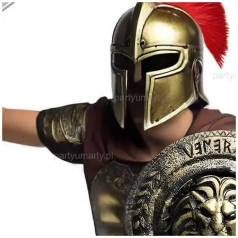 zestaw rycerz tarcza i miecz zloty boland