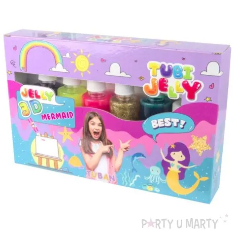 zestaw tubi jelly syrenka 6 kolorow tuban