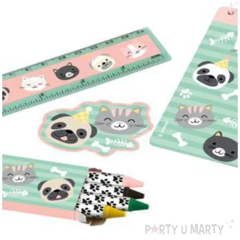 zestaw urodzinowy upominek hello zwierzaki amscan 24 szt