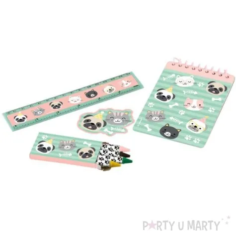 zestaw urodzinowy upominek hello zwierzaki amscan 24 szt