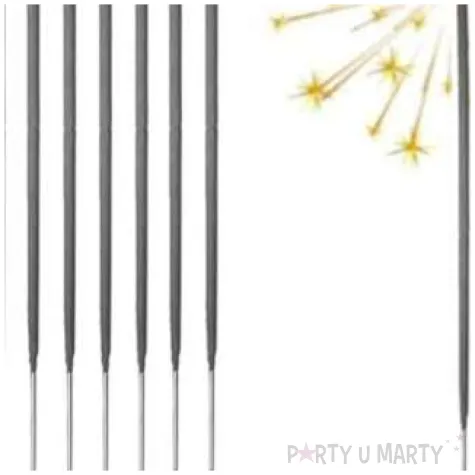 zimne ognie classic srebrne dekora 17 cm 12 szt