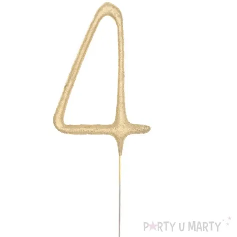 zimne ognie cyfra 4 zlota triplex 17 5 cm